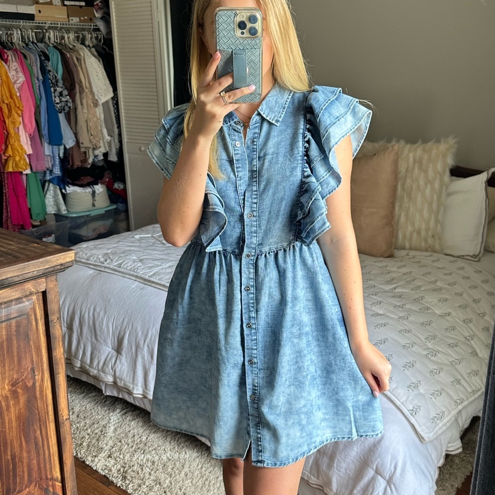 Flowy jean dress